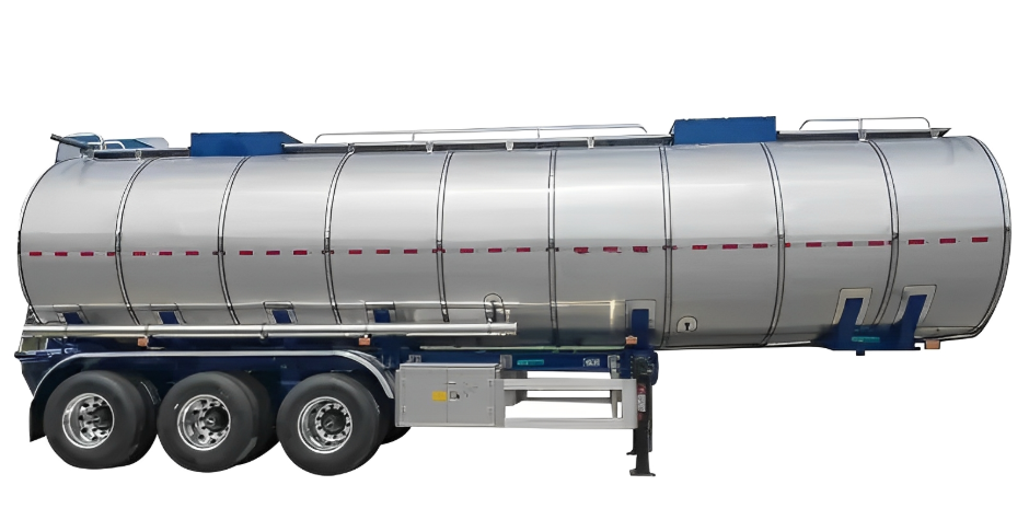 -Axle Stainless Steel Tanker Trailer with 30,000L/40,000L Capacity for Water and Milk Transport